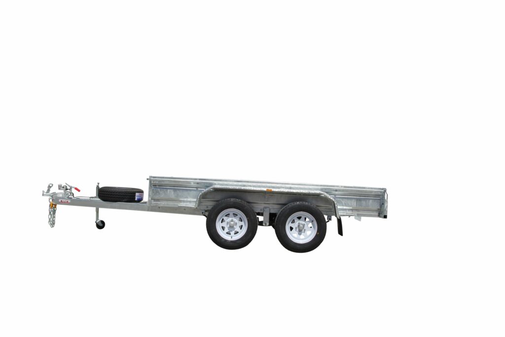 10x5 galvanised tandem box trailer with heavy duty frame and mesh cage built for reliable transport in Tasmania