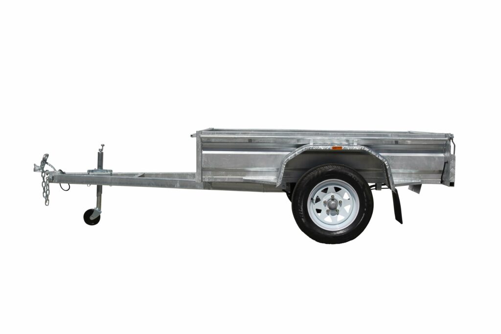 6x4 galvanised box trailer with reinforced frame and heavy duty build for reliable transport in Tasmania