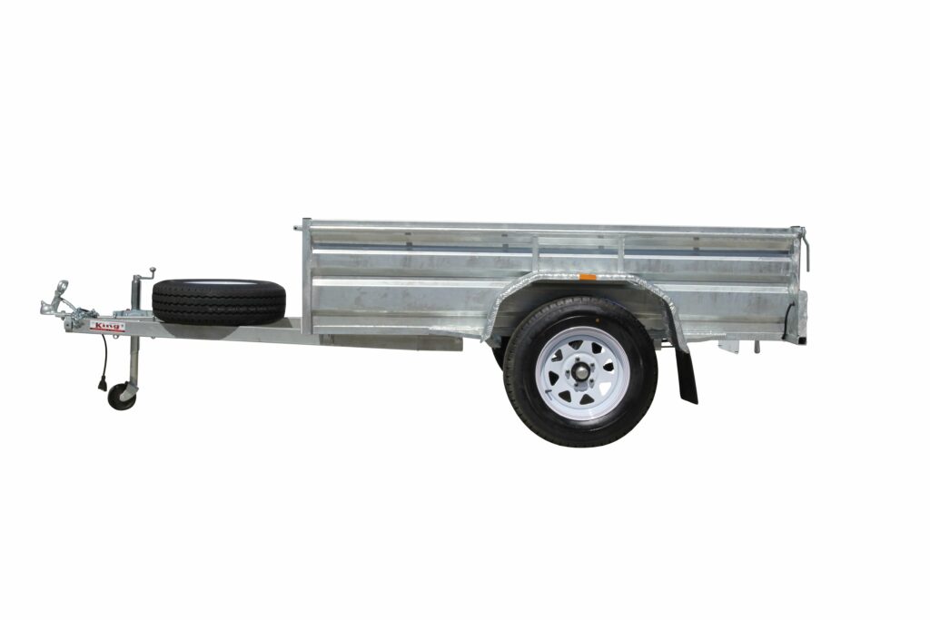 7x4.6 galvanised box trailer with mesh cage and reinforced frame built for reliable transport in Tasmania