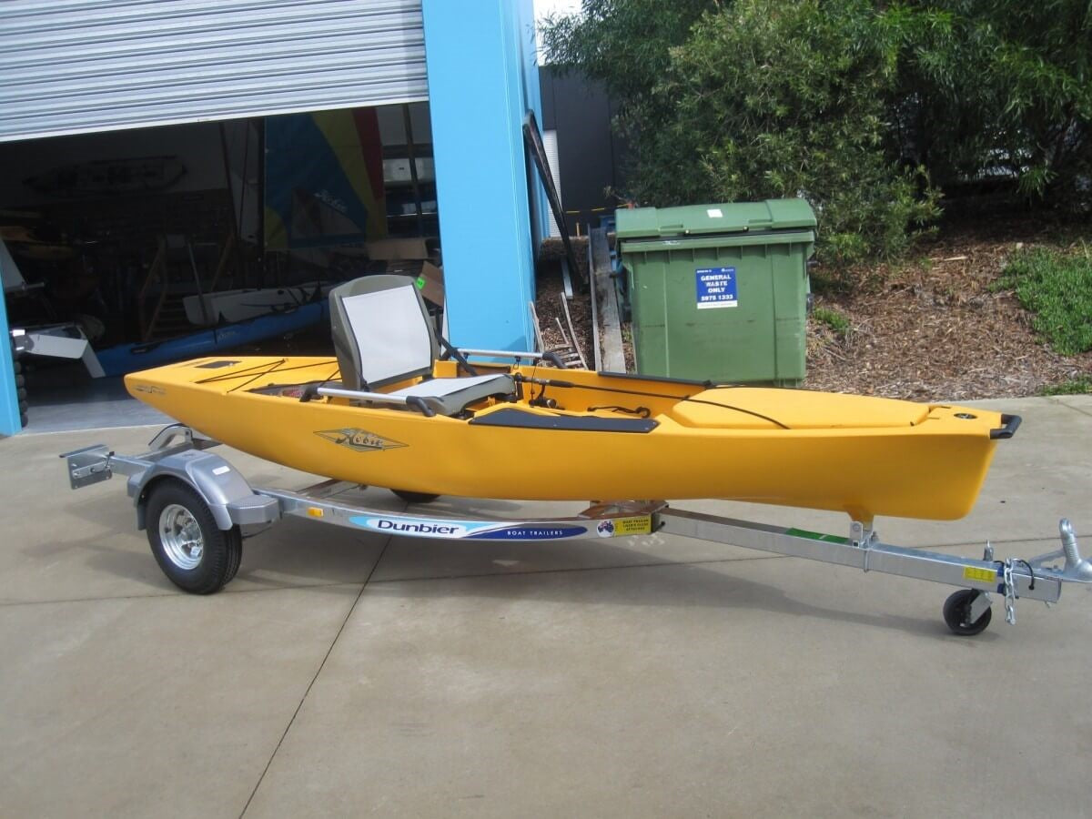 Dunbier Sports Series long carpet pads boat trailer designed for smooth and secure boat transport in Tasmania