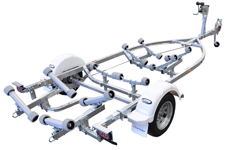 Galvanised tandem plant trailer with reinforced loading ramps and heavy duty frame for transporting machinery in Tasmania