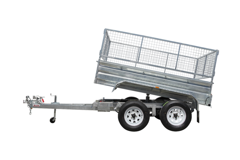 8x5 High Side Tipper Tandem Trailer with Cage in Tasmania